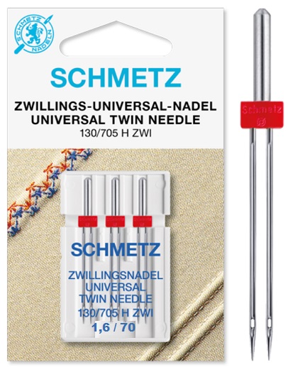 AGUJAS GEMELA SCHMETZ GEMELAS 130/705H ZWI 1.6/70(3 unidades)